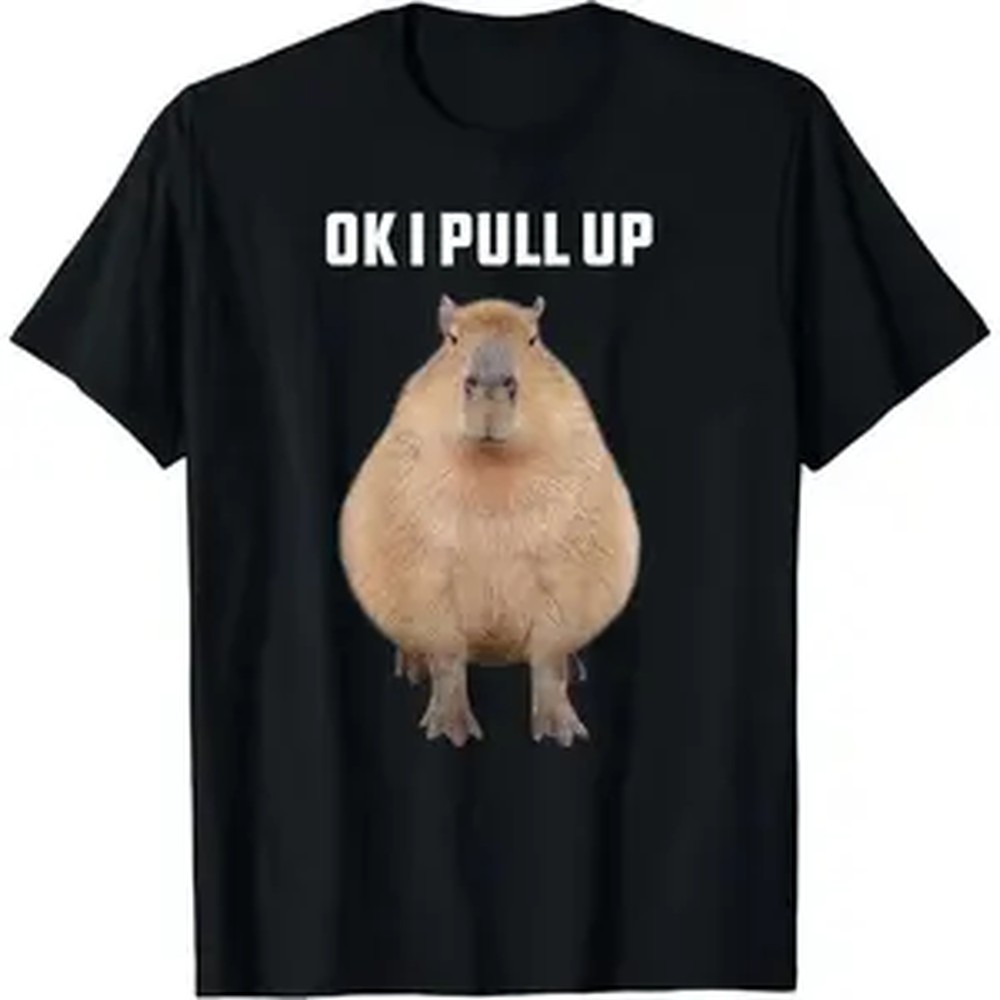 Tops - Grappige Capybara T-shirt met ronde hals
