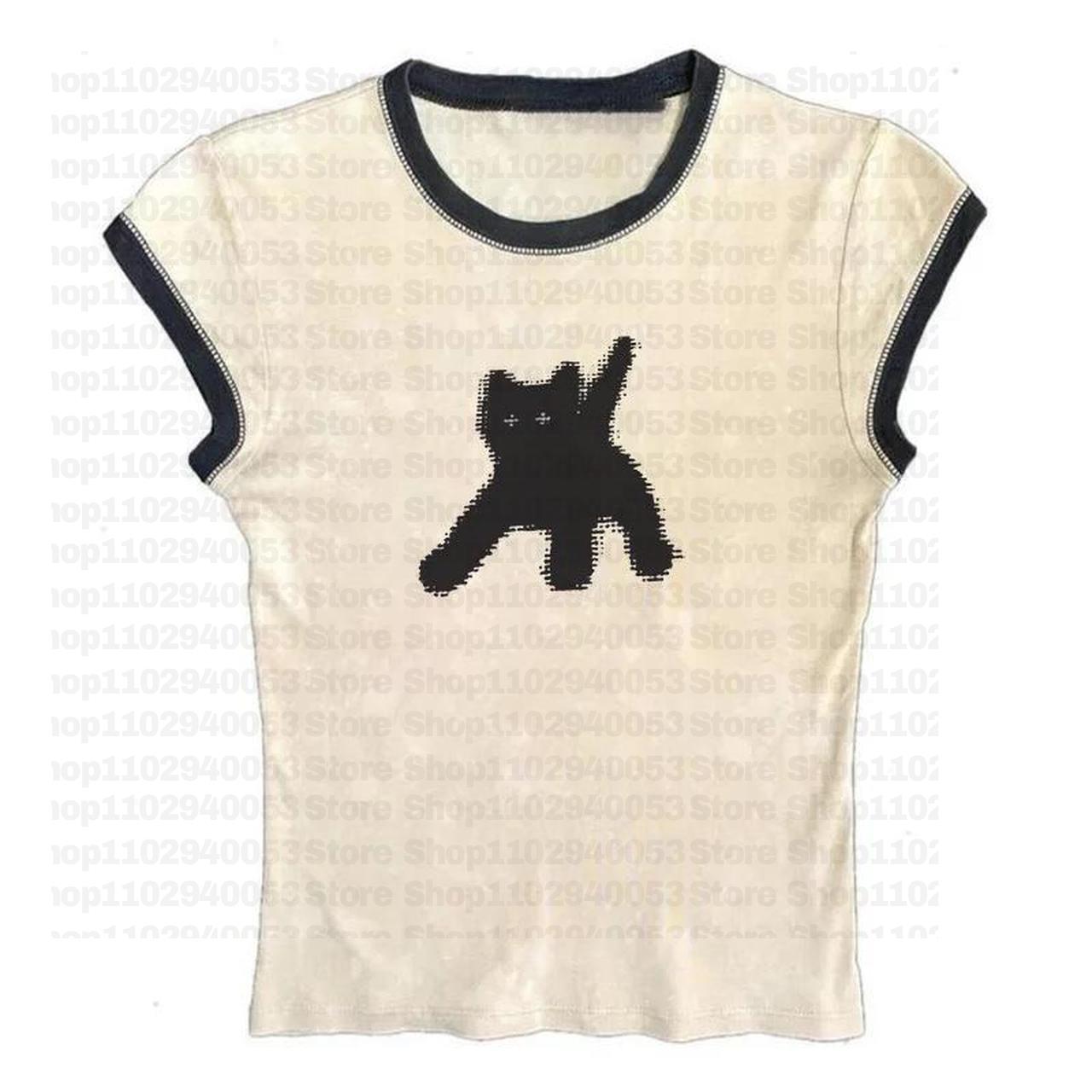 Y2K Graphic Baby Tee Crop - Esthetische Vrouwen Letter Grafische Print Gothic