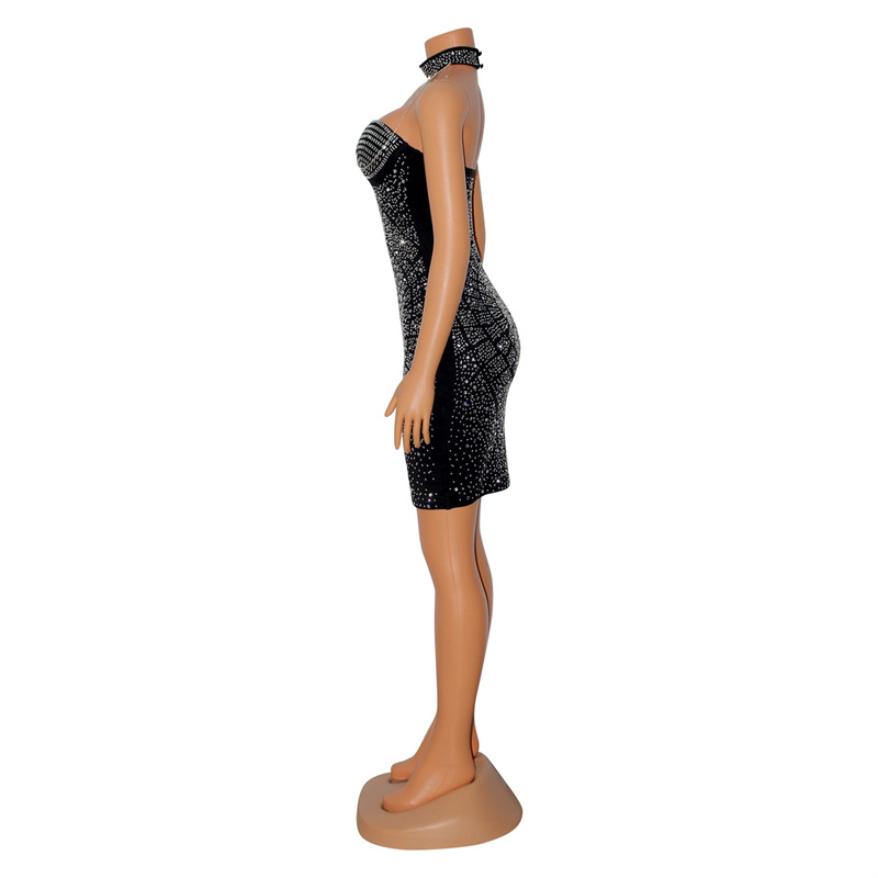 Doyerl Sparkly Strass Diamante - Sparkly Rhinestone Club Party Dress recensie en prijs