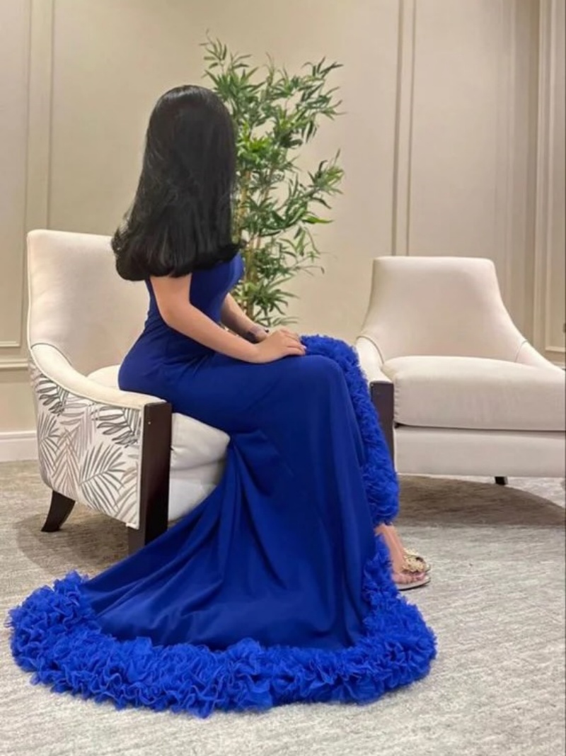 Op maat gemaakte luxe elegante - Elegant Satin Evening Gown Split recensie en prijs