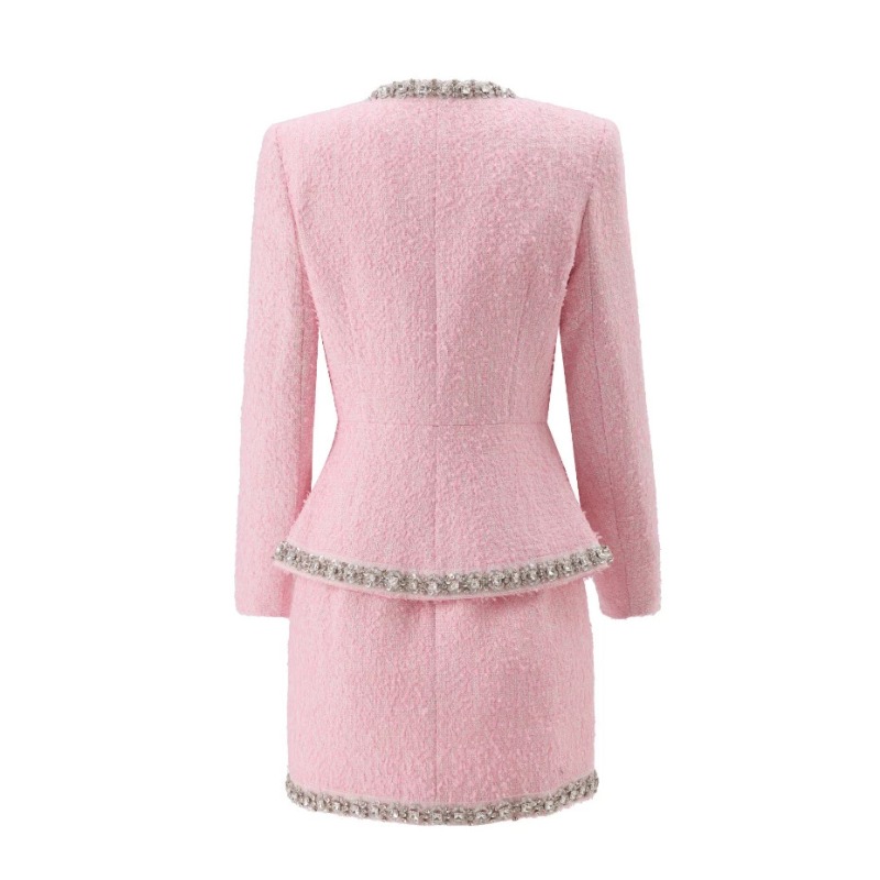 Premium roze tweed dames tweed - Tweed Two Piece Blazer Dress recensie en prijs