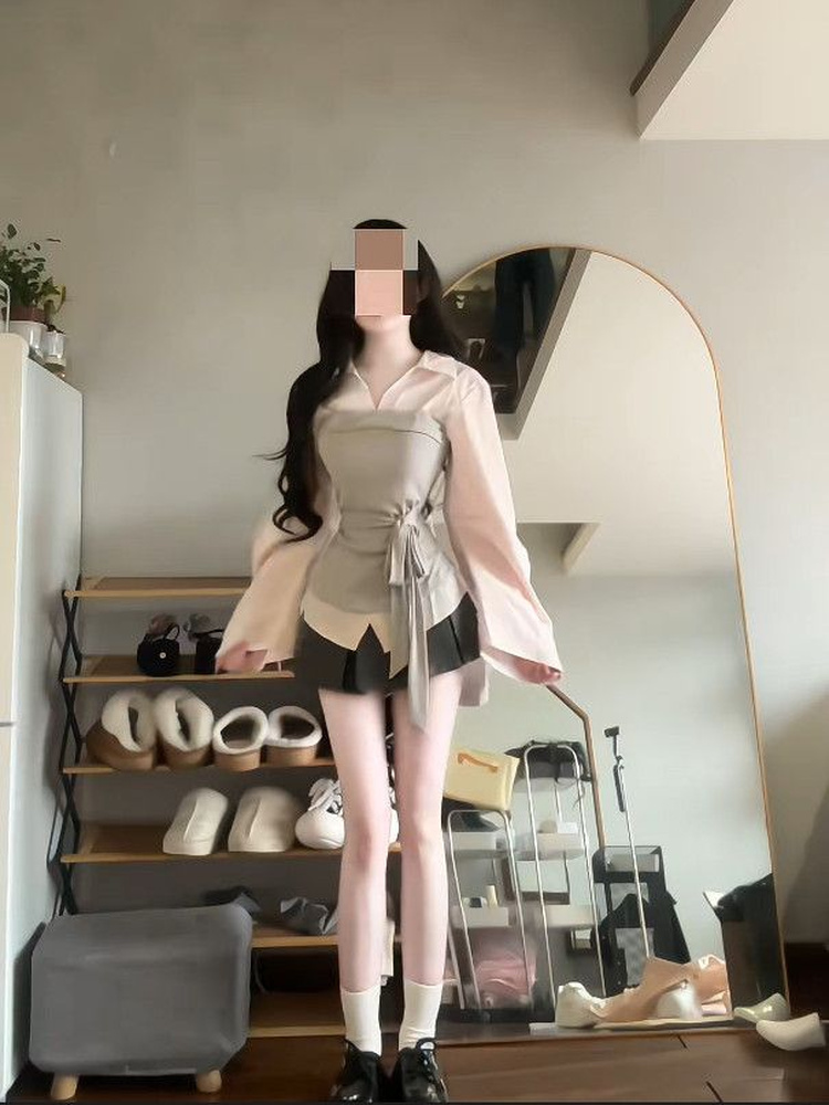 Dames plus size Koreaanse stij - Korean Style A Line Shirt Dress recensie en prijs