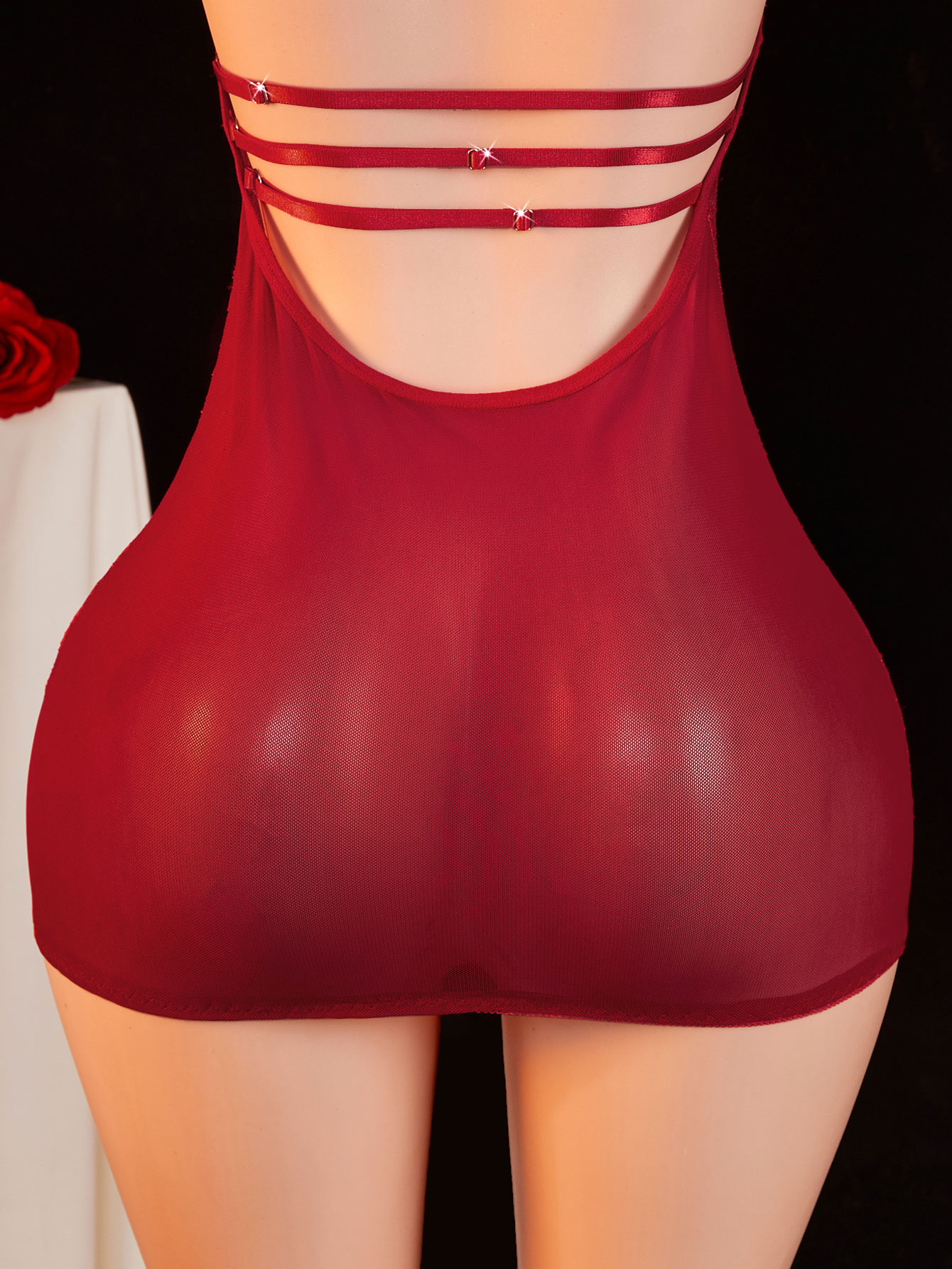 Pure kanten babydoll dames hal - Sexy Mesh Sheer Bodycon Dress recensie en prijs
